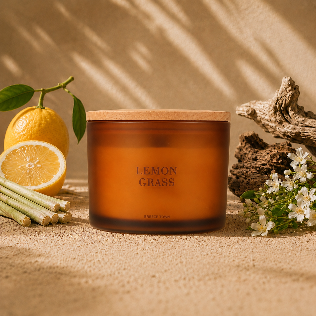 Large Lemon Grass Candle