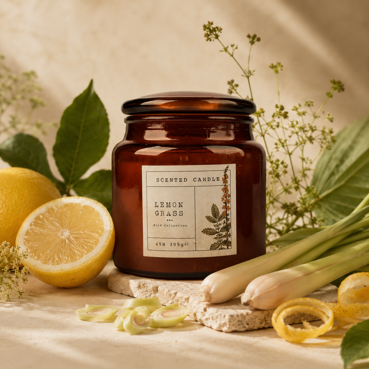 2 garden candles