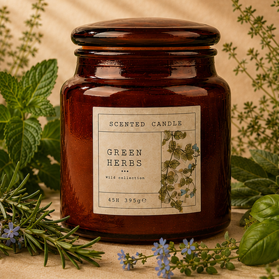 Green Herbs candle